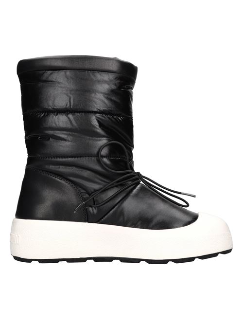 Stivaletti in pelle e tessuto LOVE MOSCHINO | JA15855H0HIN000ANERO